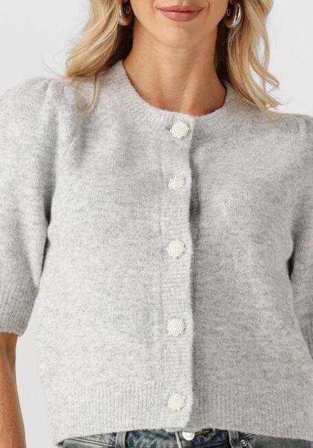 Lichtgrijze NEO NOIR Vest TRUDY DECO KNIT CARDIGAN - large