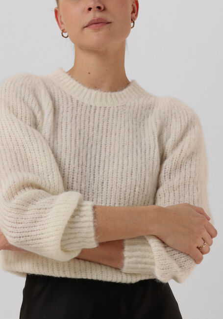 Ecru NEO NOIR Trui MARTINA FLUFFY KNIT BLOUSE - large
