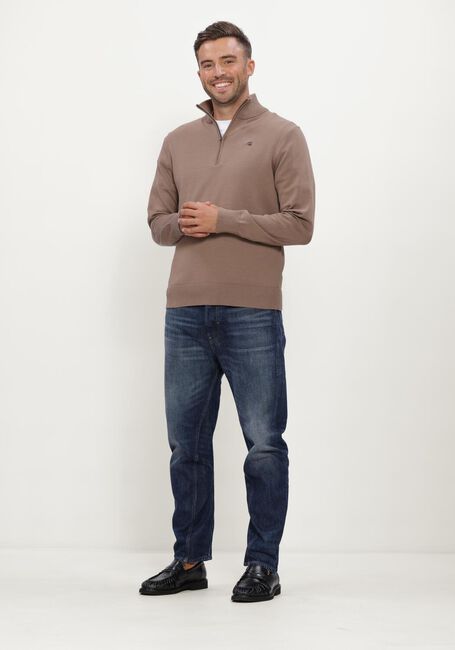 Camel G-STAR RAW Trui CORE REFINED HALF ZIP KNIT - large