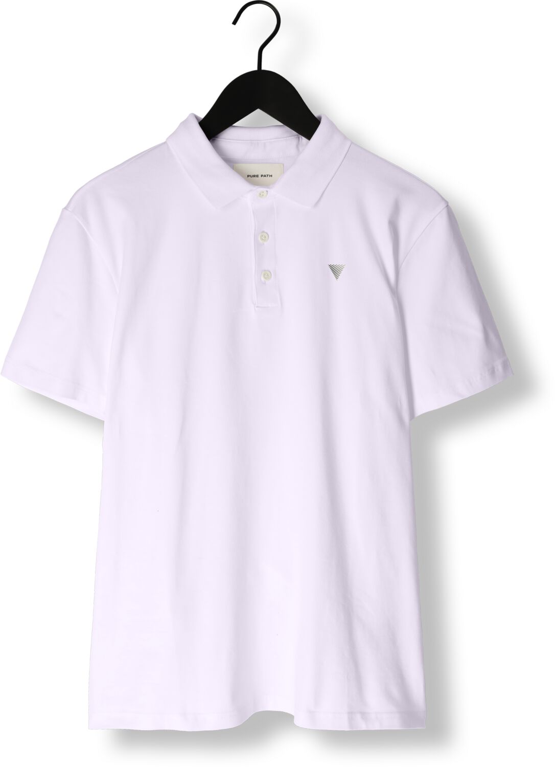 PURE PATH Heren Polo's & T-shirts Pure Logo Polo With Chest Print Wit