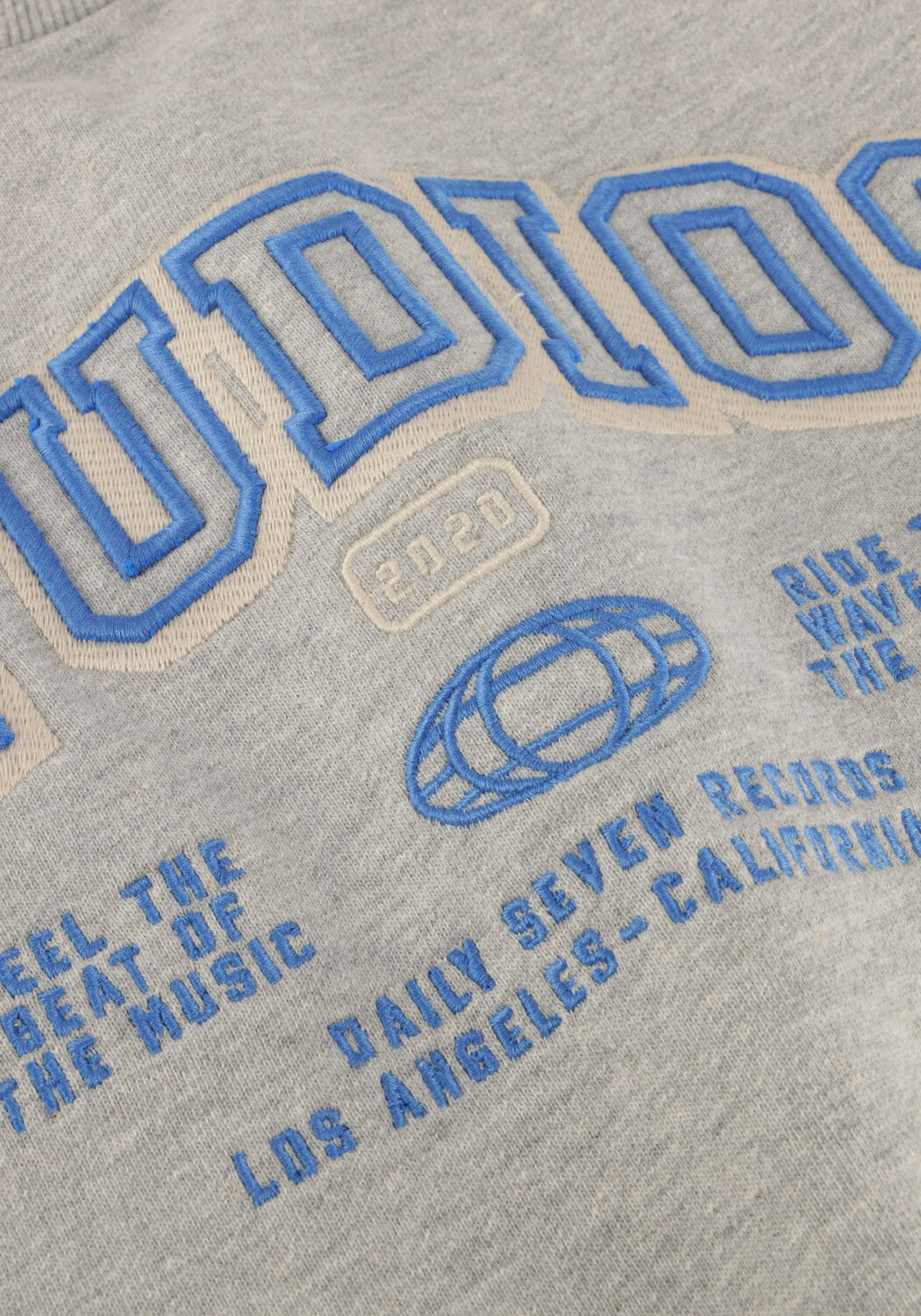 Lichtgrijze DAILY7 Trui OVERSIZED SWEATER ARTWORK - large