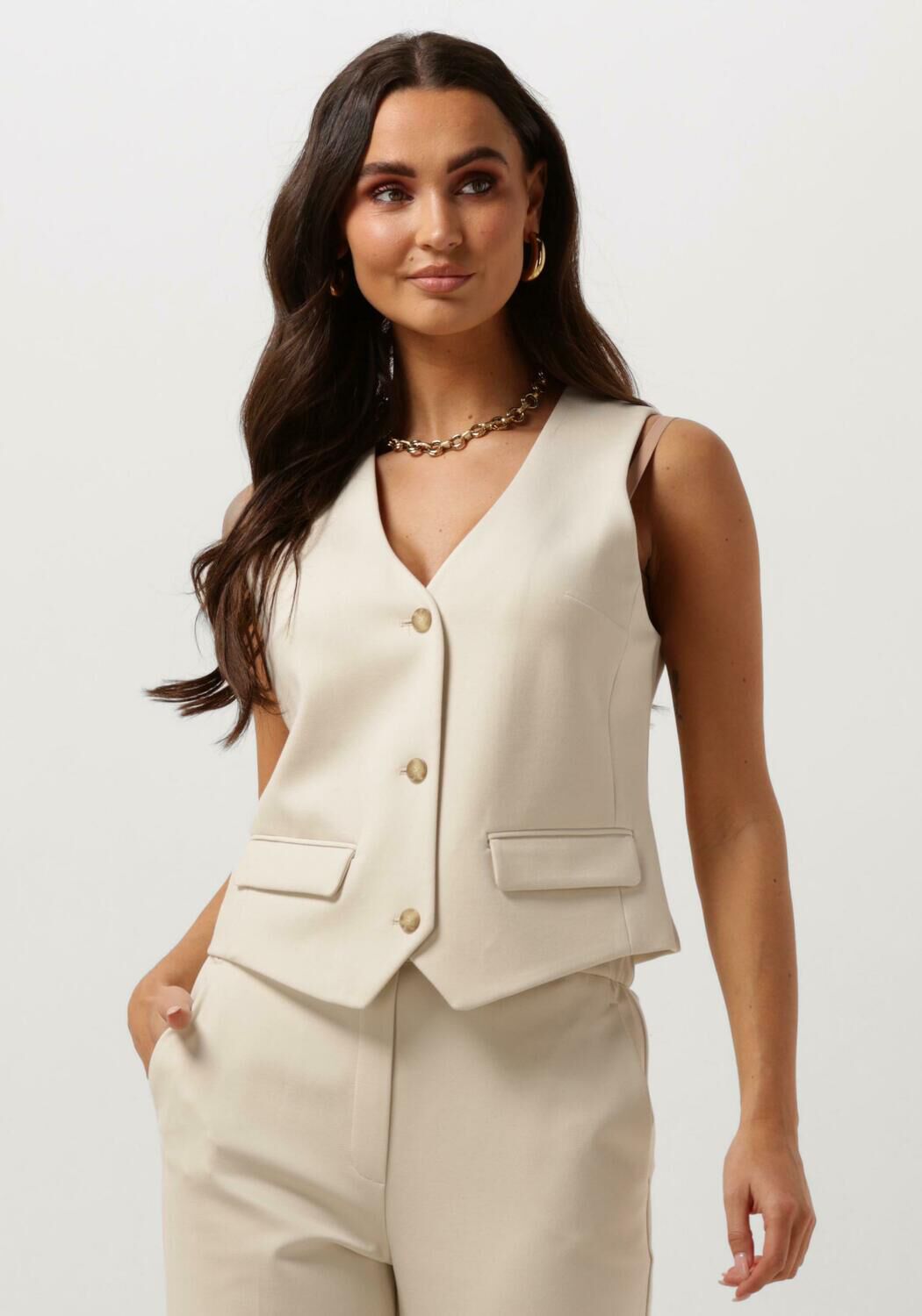 Beaumont Parker Gewatteerde Gilet Beige Dames