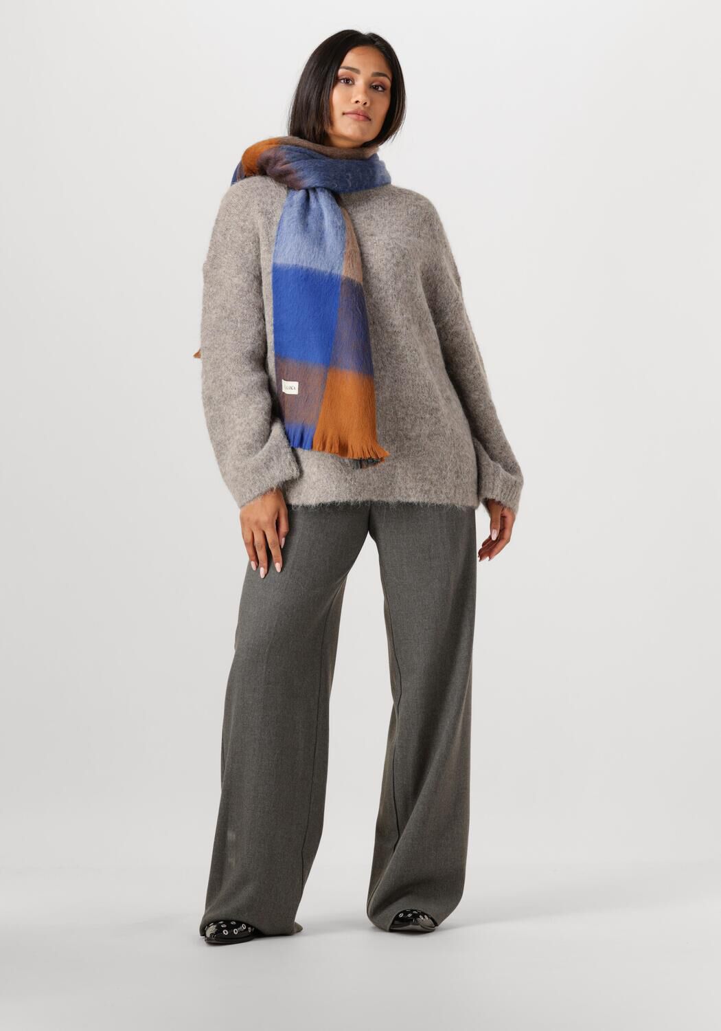 Multi ALPACA LOCA Sjaal BLOCKED SCARF - large