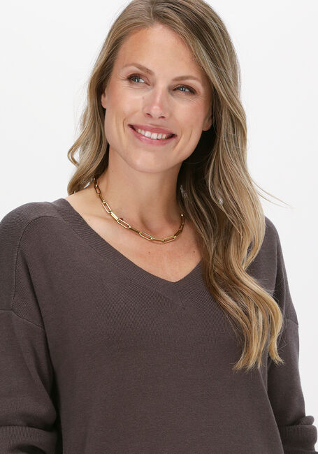 Taupe SIMPLE Trui TALIA - large