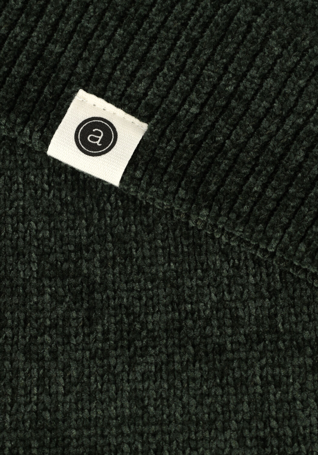 Donkergroene ANERKJENDT Trui AKSUNE CHENILLE KNIT - large
