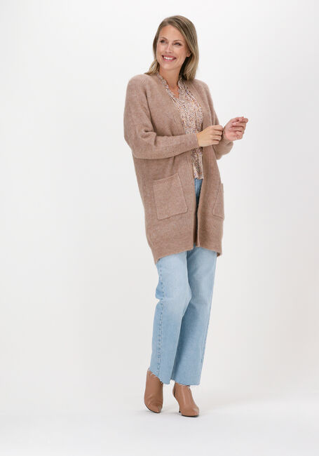 Camel SELECTED WOMEN Vest SLFLULU LS KNIT LONG CARDIGAN - large