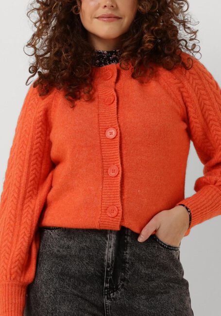 Oranje MSCH COPENHAGEN Vest MSCHPEGGY CARDIGAN - large