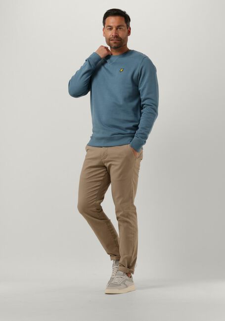 Blauwe LYLE & SCOTT Sweater CREW NECK SWEATSHIRT - large