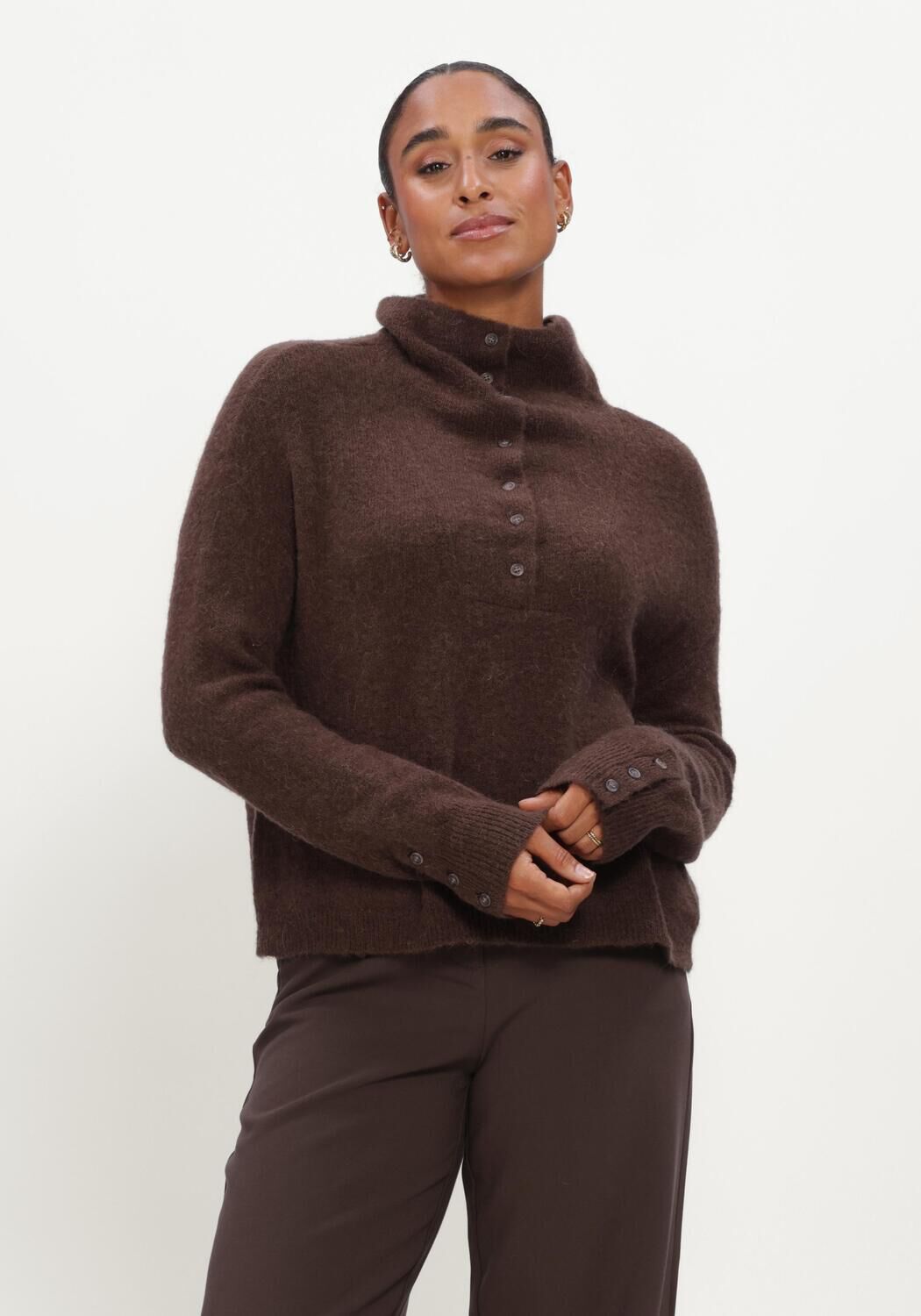Bruine MSCH COPENHAGEN Trui MSCHBONDIE HOPE M PULLOVER - large