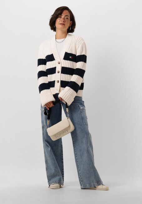 Witte TOMMY JEANS Vest TJW RWB BLACK FLAG CARDIGAN - large