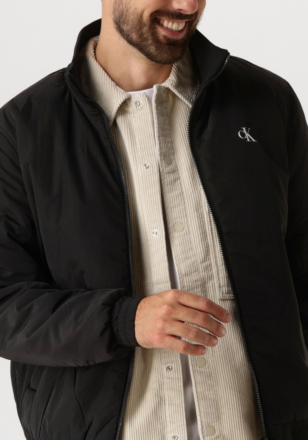 CALVIN KLEIN Heren Jassen Padded Harrington Zwart