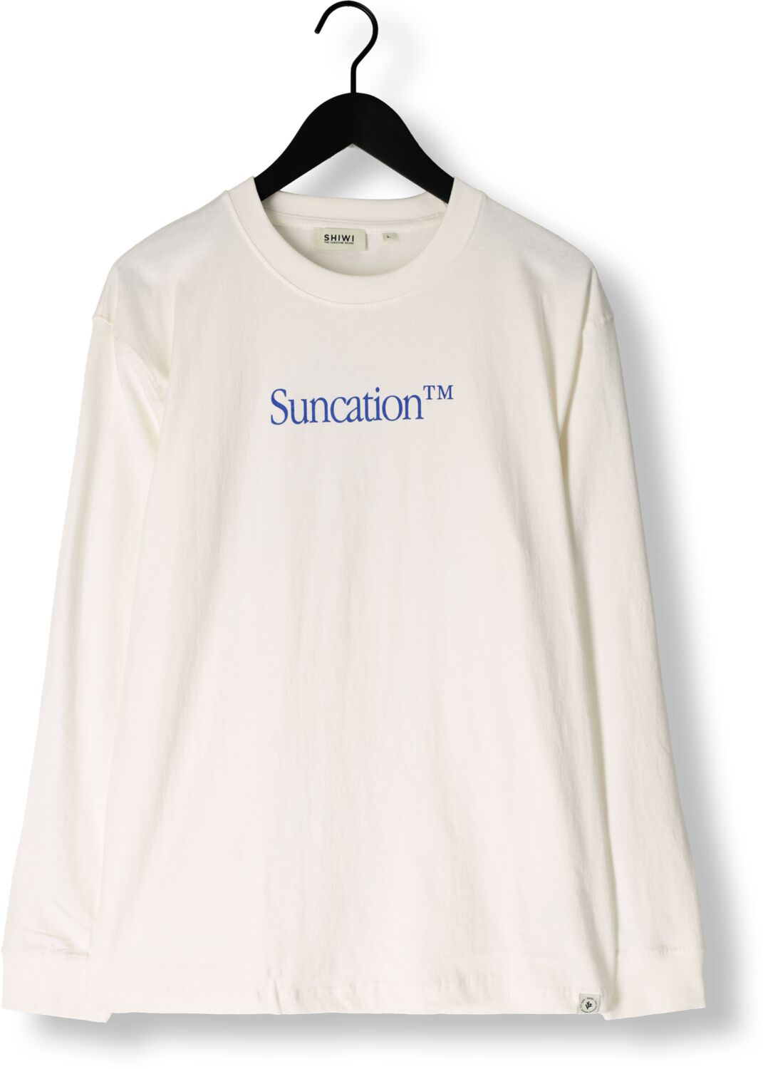 SHIWI Heren Polo's & T-shirts Men Jude Regular Longsleeve Suncation Wit