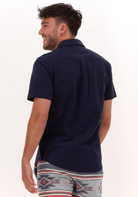 Donkerblauwe ANERKJENDT Casual overhemd AKLEO SEERSUCKER SS SHIRT - large