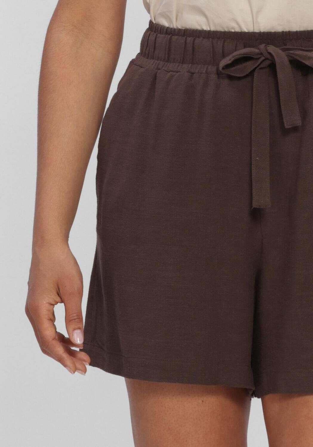 Bruine OBJECT Korte broek OBJSANNE HW WIDE SHORTS - large