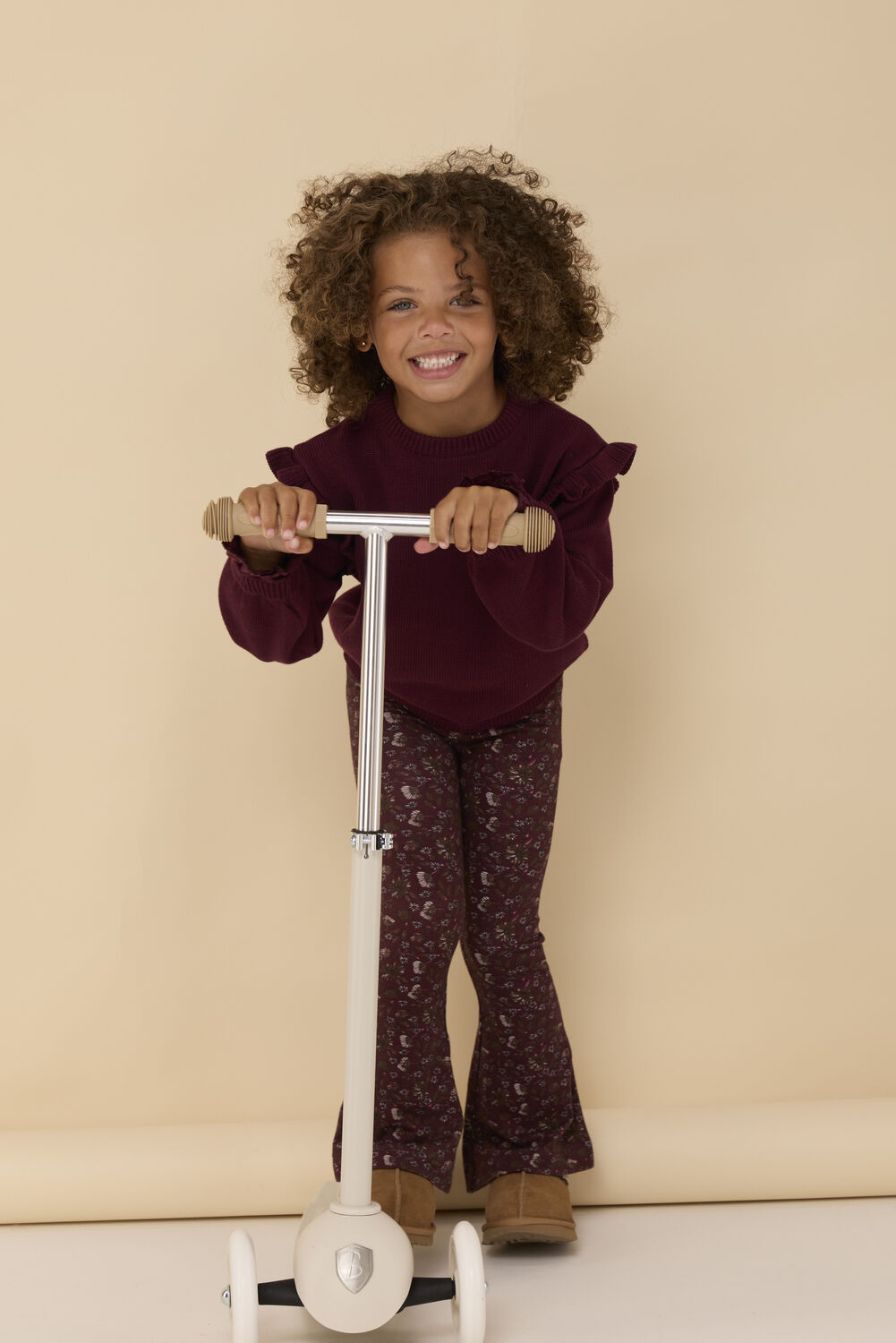 Bordeaux TON & TON Flared broek TEDDY - large