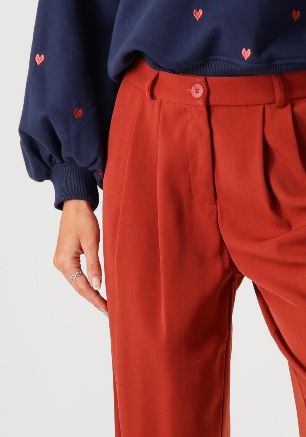 YDENCE Dames Broeken Pants Phoebe Bruin