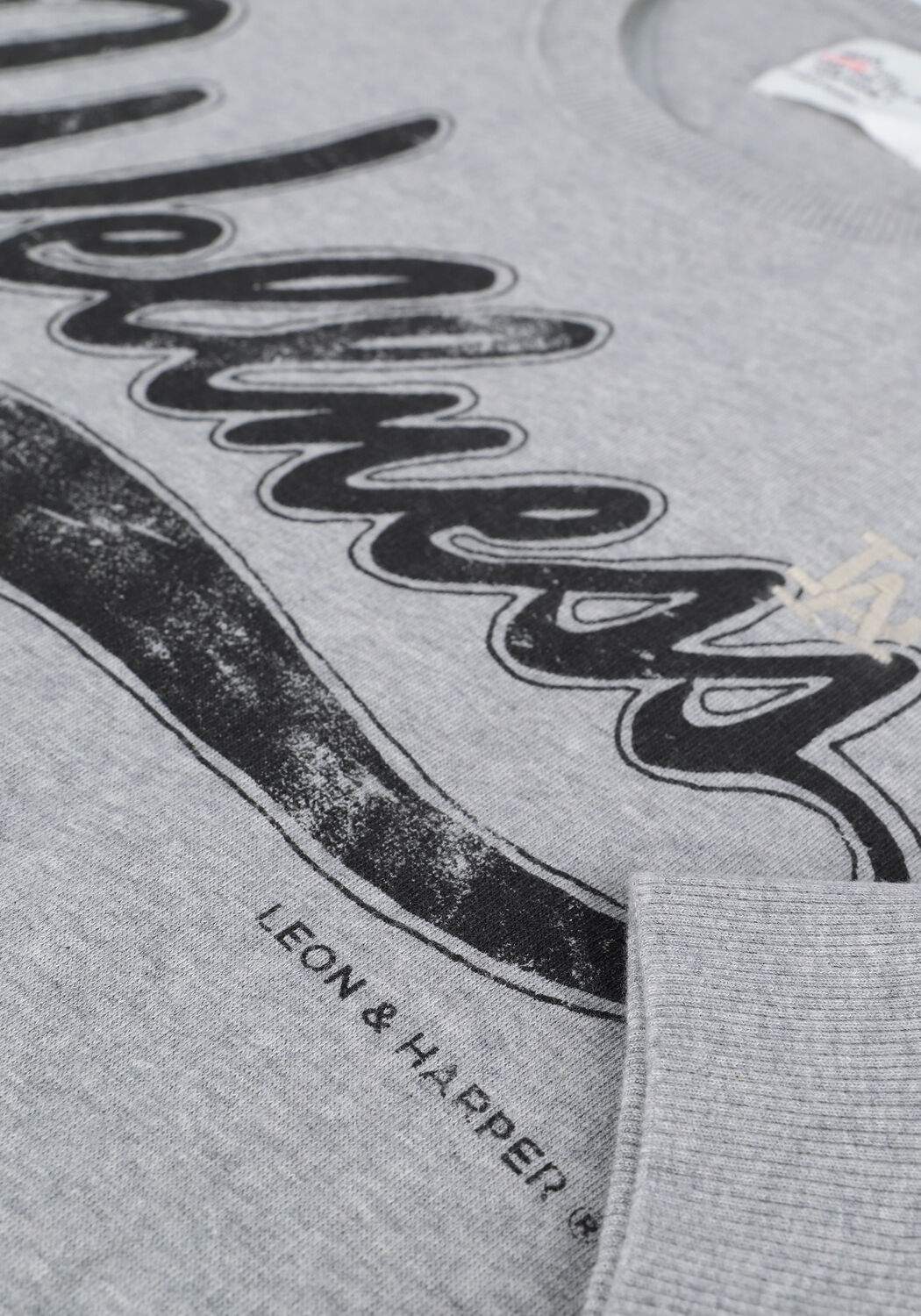 Lichtgrijze LEON & HARPER Sweater SORTIE JC55 WELL - large