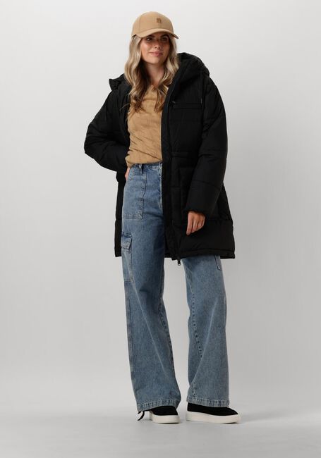Zwarte TOMMY JEANS Gewatteerde jas TJW MIDI VAIL PUFFER - large