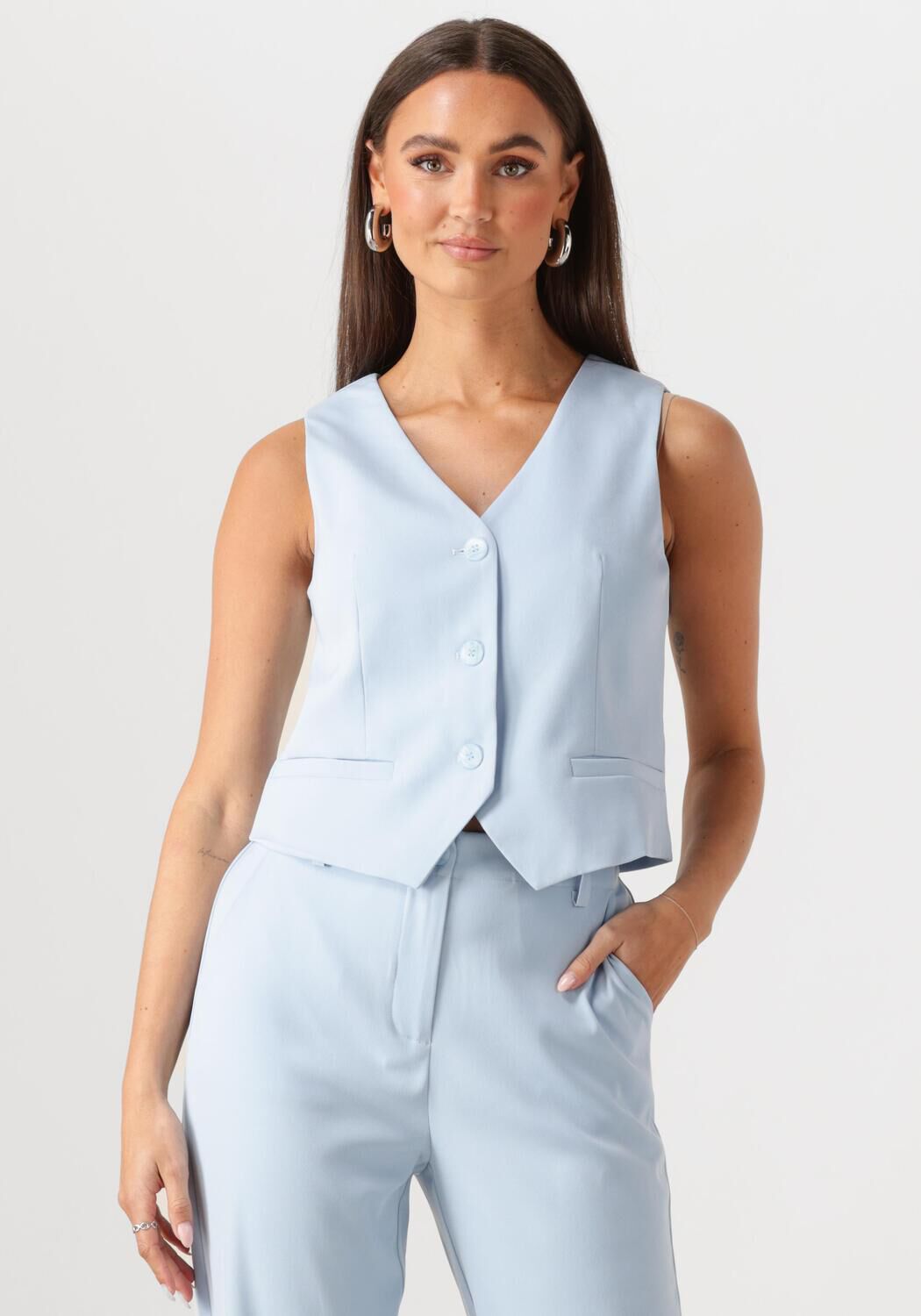 YDENCE Dames Blazers Gilet Kaia Lichtblauw