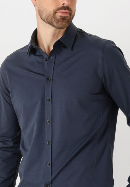 Donkerblauwe CAST IRON Casual overhemd LONG SLEEVE SHIRT TWILL JERSEY 2 TONE - large