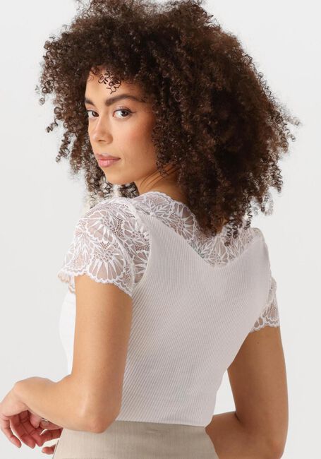 Witte ROSEMUNDE Top BEATHA CAPSLEEVE - large