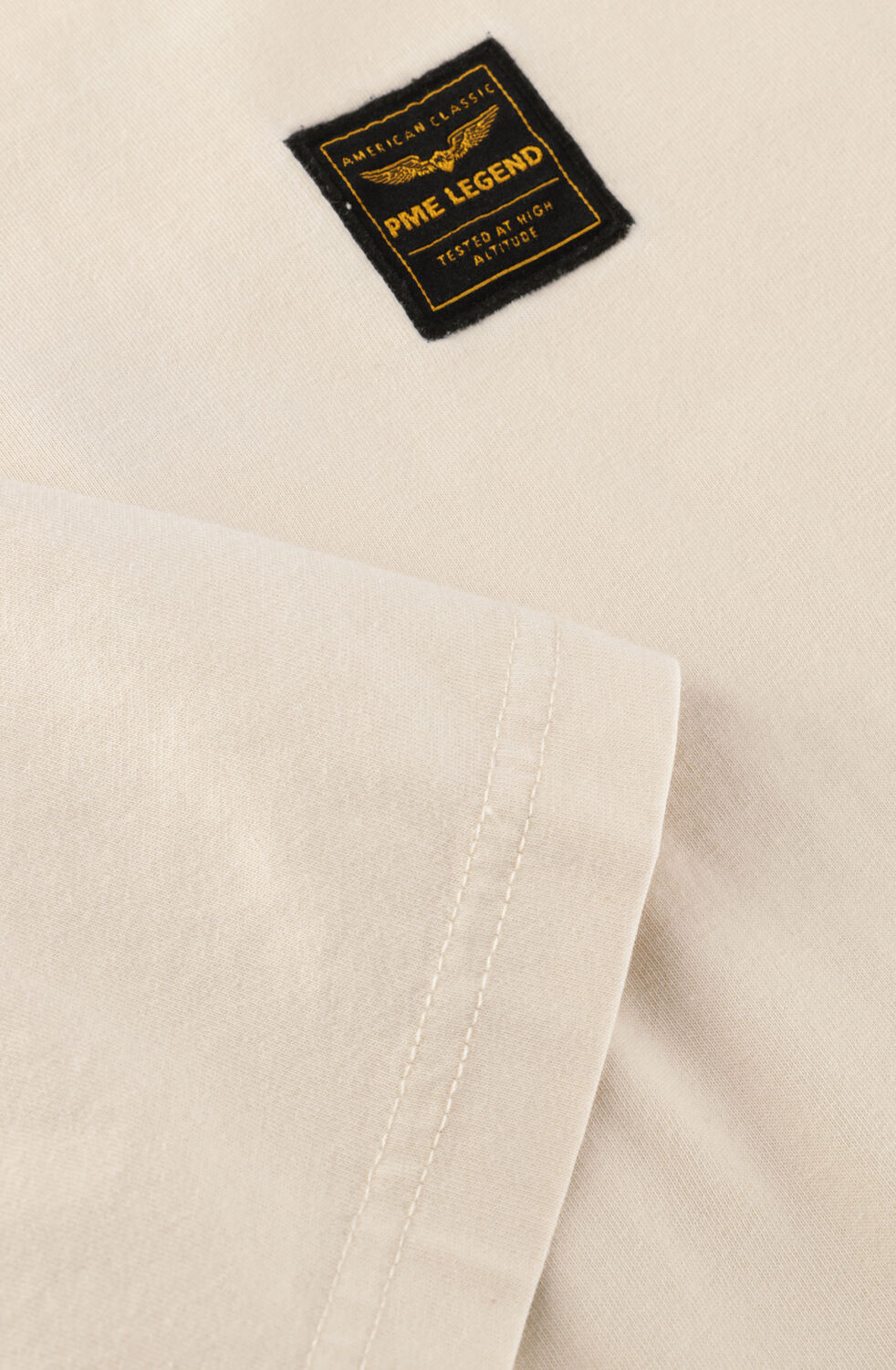 Beige PME LEGEND T-shirt ACID WASH + GARMENT DYE - large