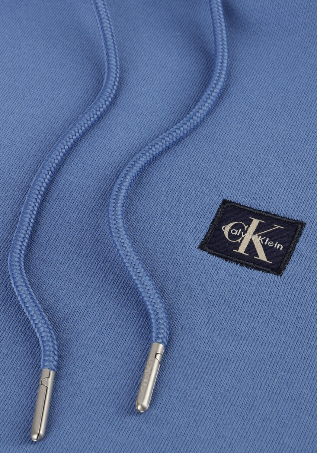 Lichtblauwe CALVIN KLEIN Sweater LS EU BADGE 350 TERRY HOODIE - large