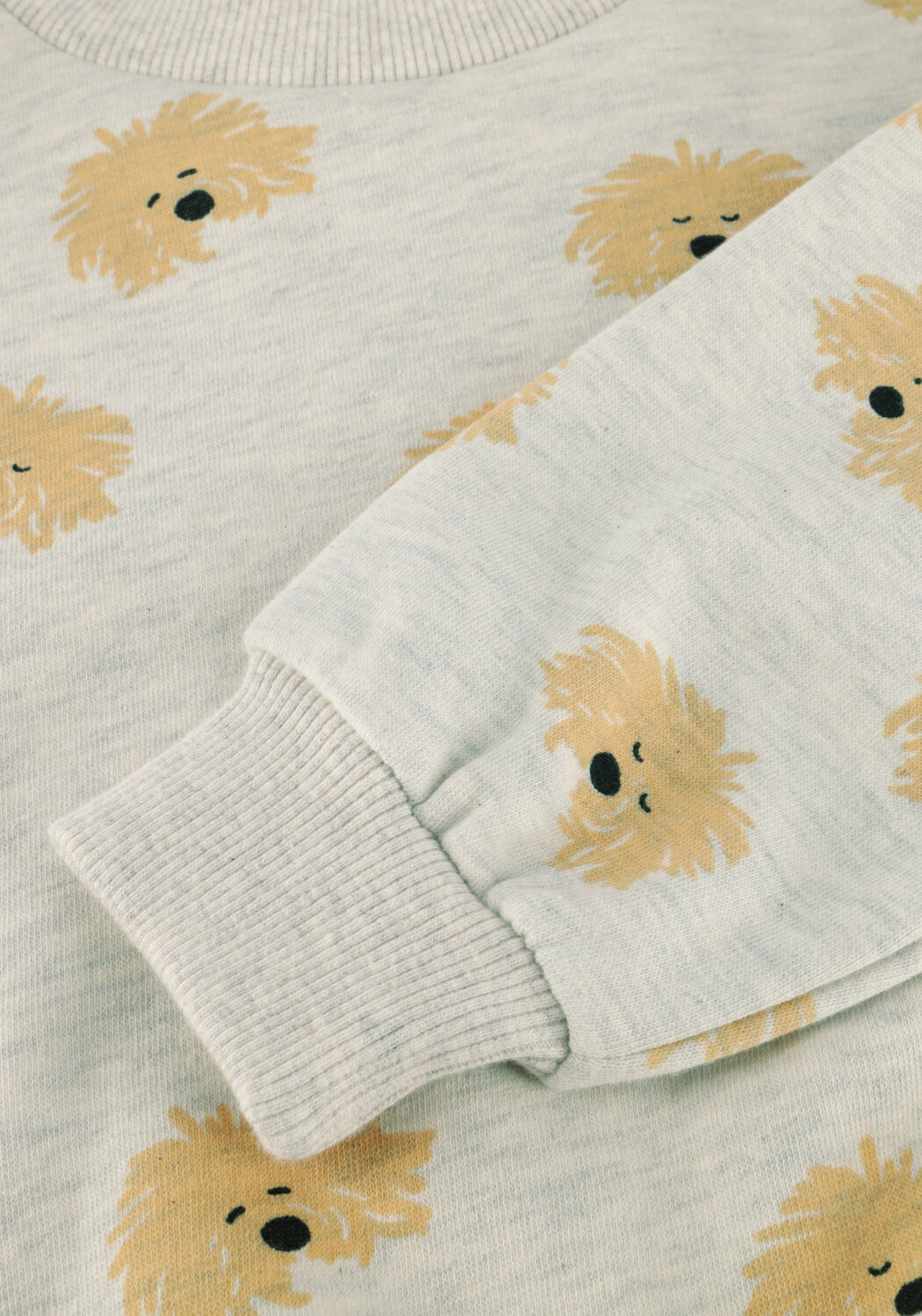 Witte Sproet & Sprout Sweater SWEATSHIRT MOUSTACHE DOG PRINT - large