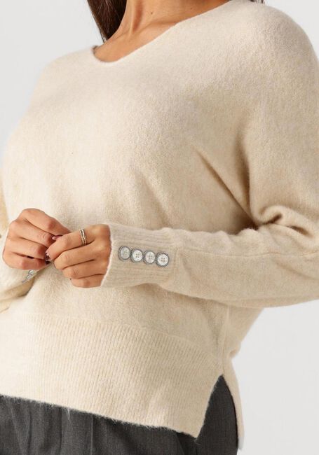 Creme SUMMUM Trui OVERSIZED SWEATER WOOL ELASTANE BLEND KNIT - large