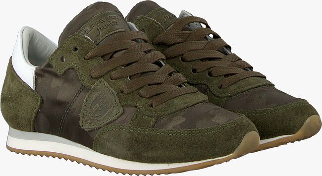 Groene PHILIPPE MODEL Sneakers TROPEZ CAMOUFLAGE  - large