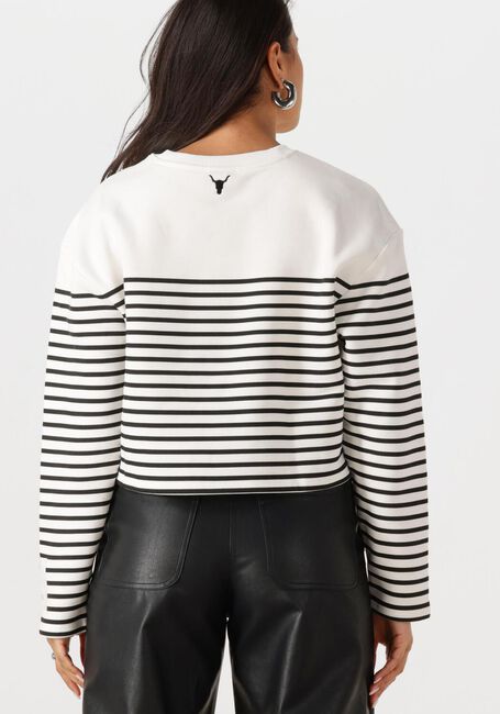 Witte ALIX THE LABEL Sweater LADIES KNITTED STRIPE SWEATER - large