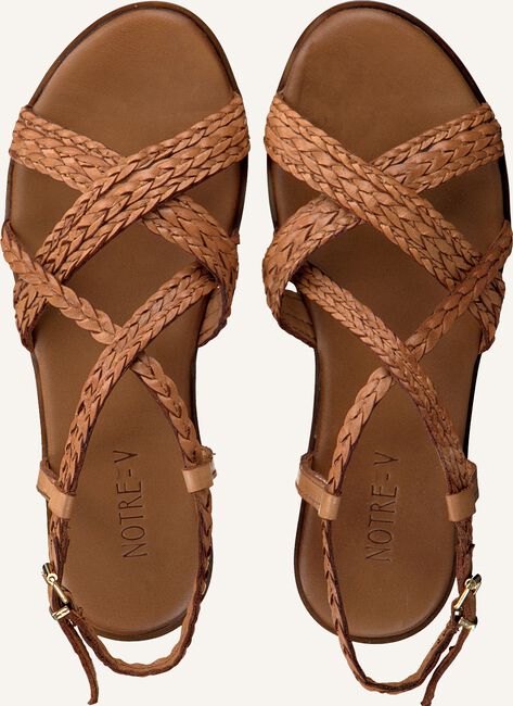 Cognac NOTRE-V Platte sandalen 431015 Cognac NOTRE-V Platte sandalen 431015 - large