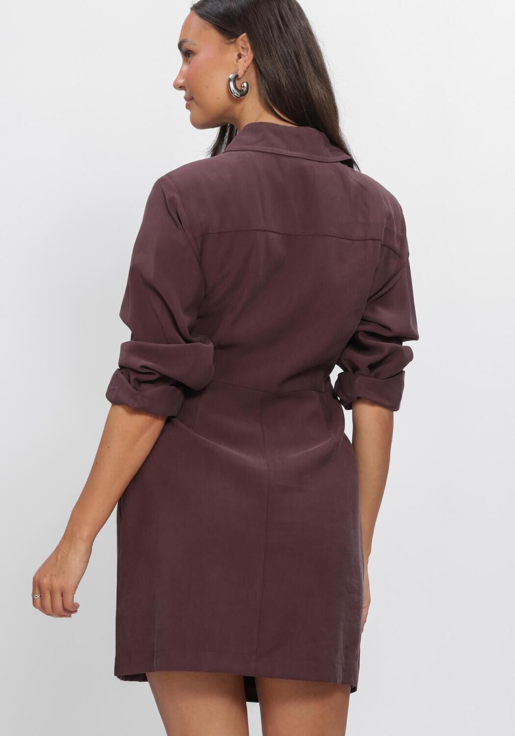 Bordeaux AAIKO Mini jurk YVEN TWILL TEN 545 - large