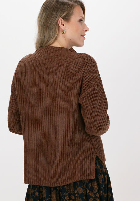 Bruine SELECTED WOMEN Trui SLFSELMA LS KNIT T-NECK B - large