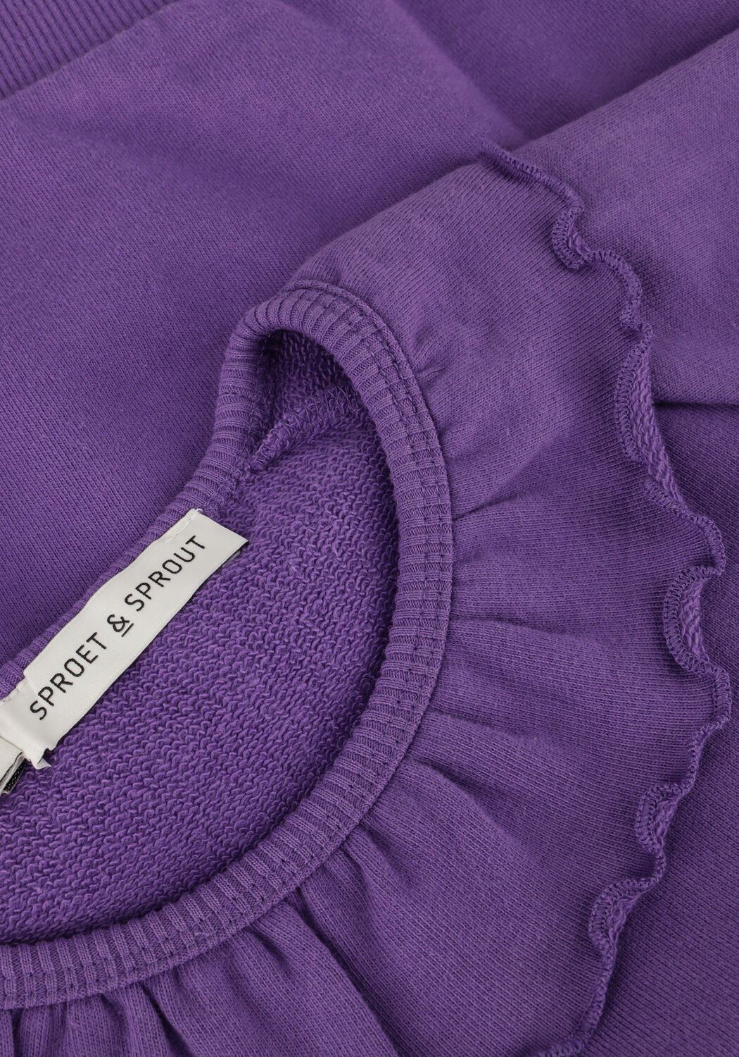 Paarse Sproet & Sprout Sweater SWEATSHIRT RUFFLE COLLAR - large