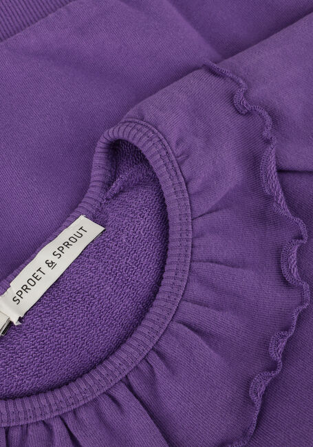 Paarse Sproet & Sprout Sweater SWEATSHIRT RUFFLE COLLAR - large