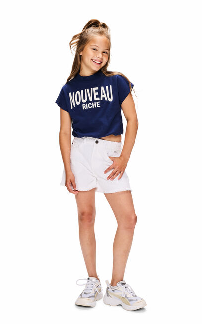 Blauwe RETOUR T-shirt ROSETTE - large