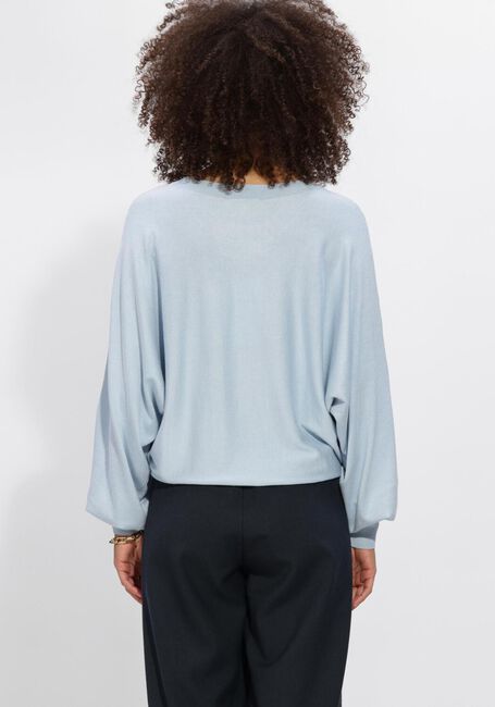 Lichtblauwe MINUS Trui MSDANA BAT SLEEVE KNIT PULLOVER - large
