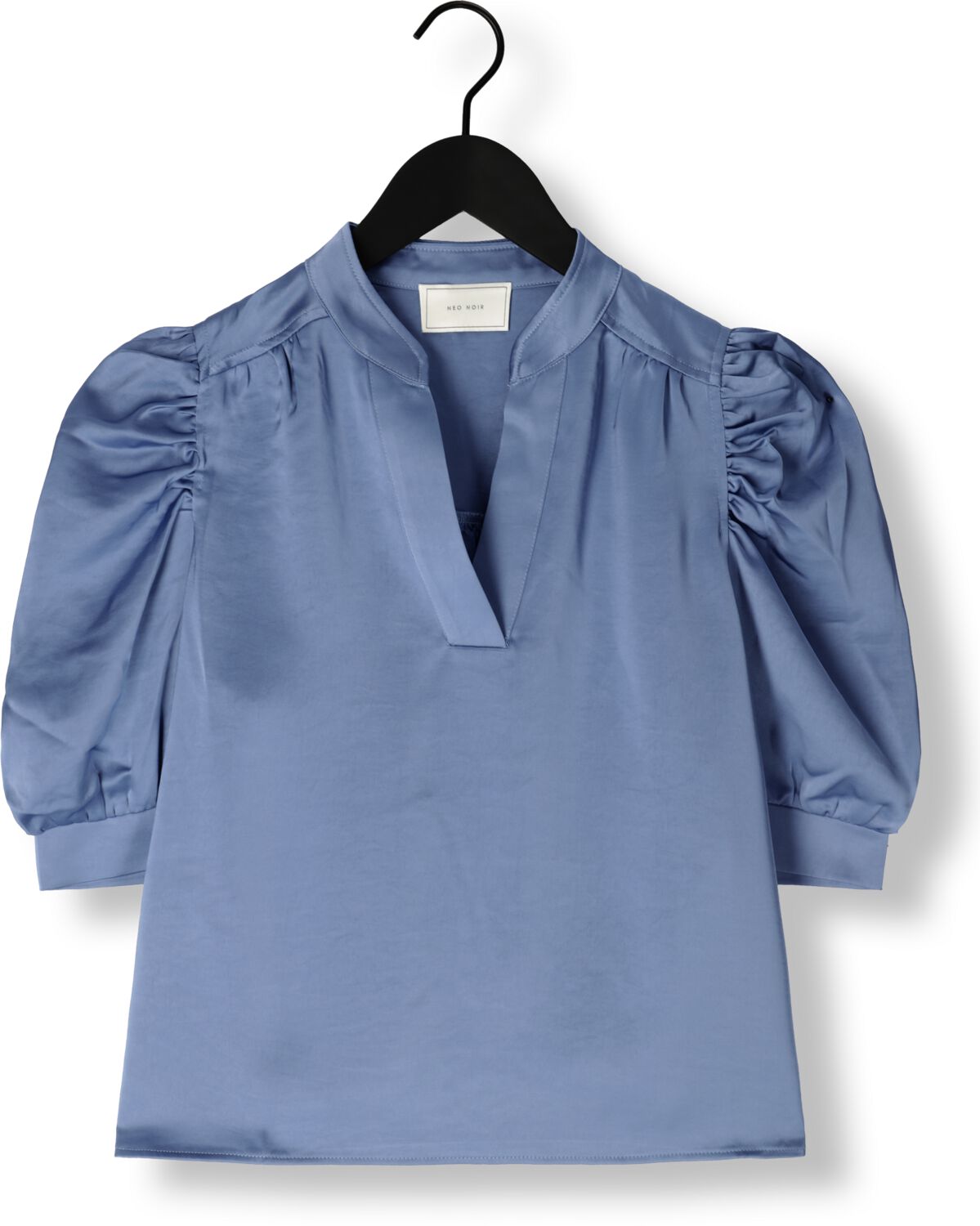 NEO NOIR Dames Tops & T-shirts Roella Heavy Sateen Blouse Lichtblauw