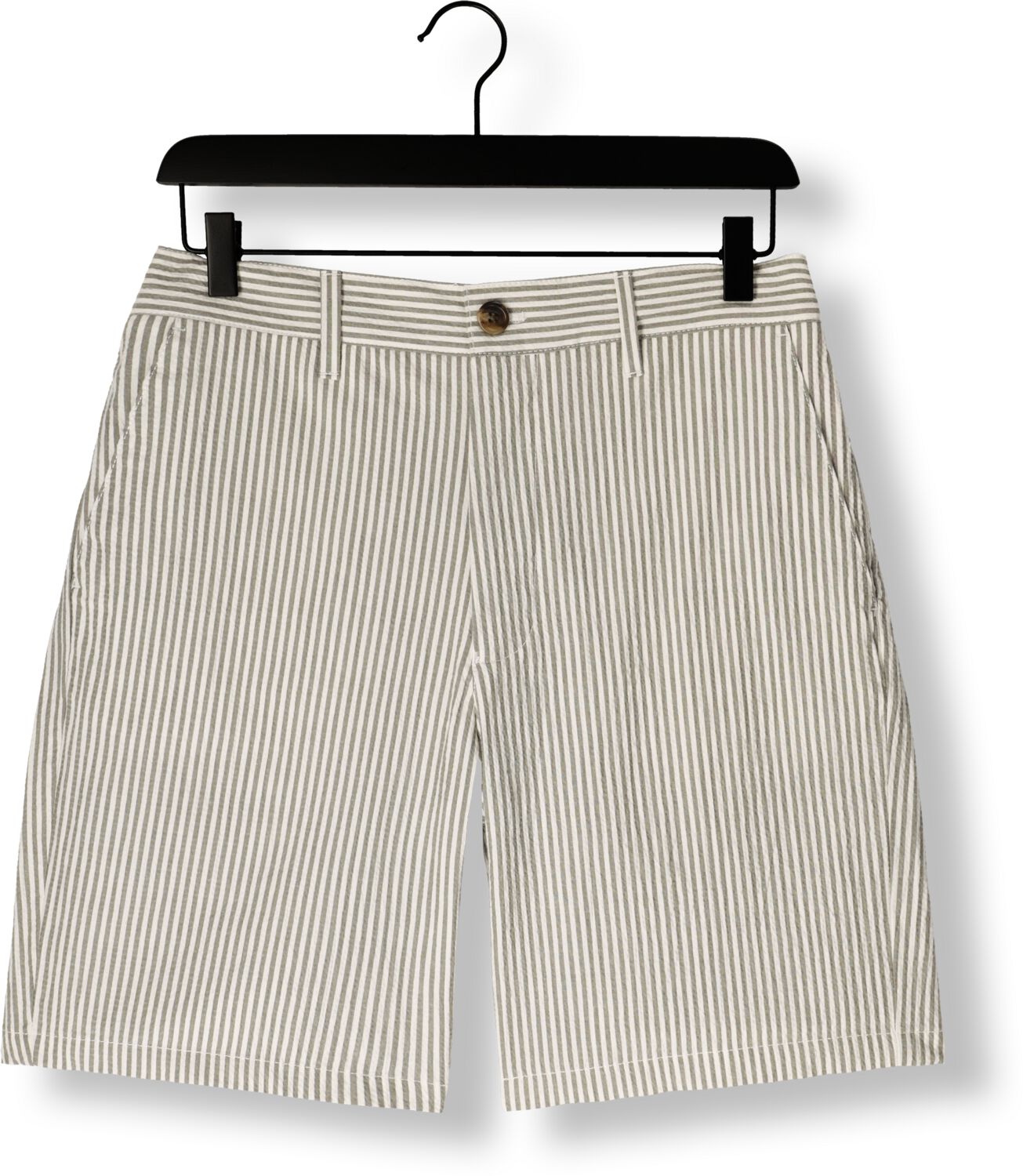 SELECTED HOMME Heren Broeken Slhregular-karl Seersucker Shorts Noos Wit