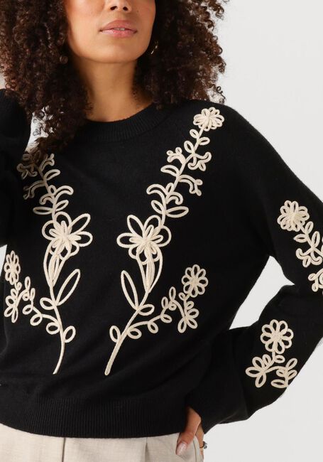Zwarte OBJECT Trui OBJLANEY RUBIN LS PULLOVER NOOS - large