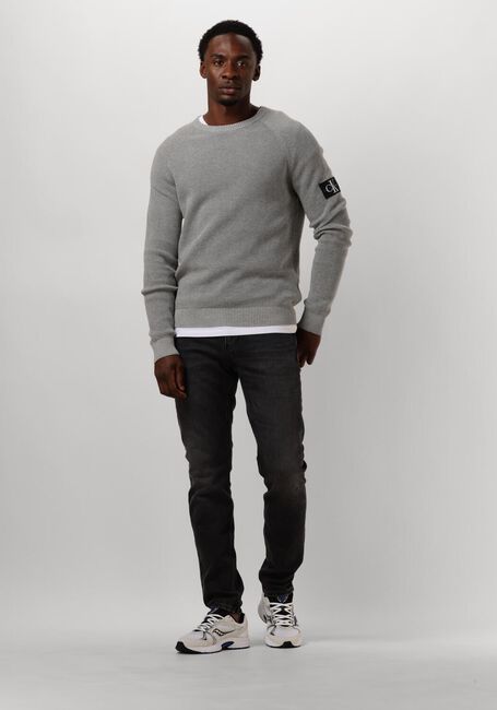 Grijze CALVIN KLEIN Sweater BADGE EASY SWEATER - large