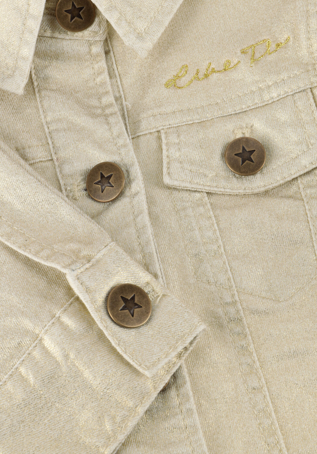 Gouden LIKE FLO Spijkerjas FLO DENIM JACKET - large