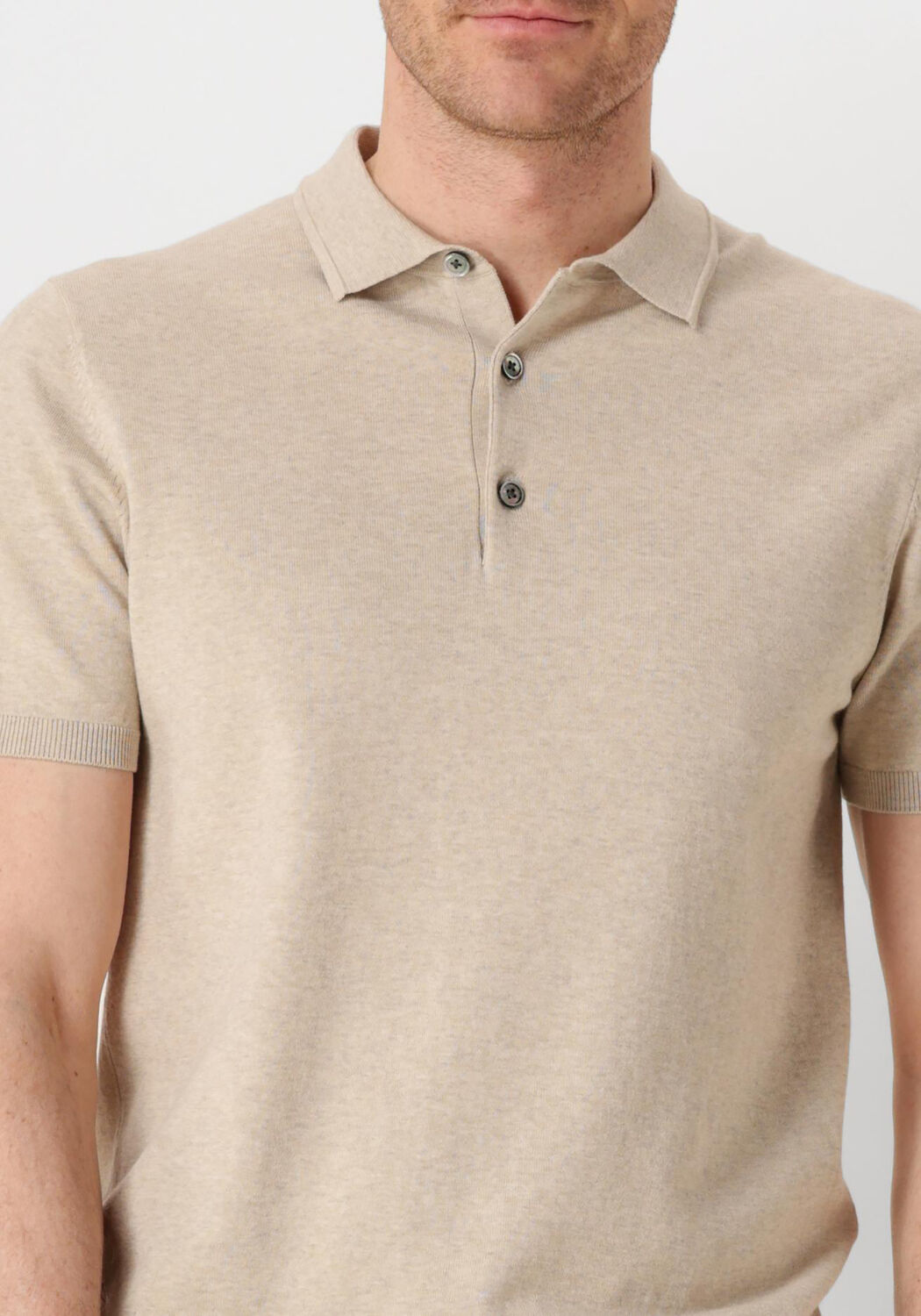 PROFUOMO Heren Polo's & T-shirts Polo Short Sleeve Beige