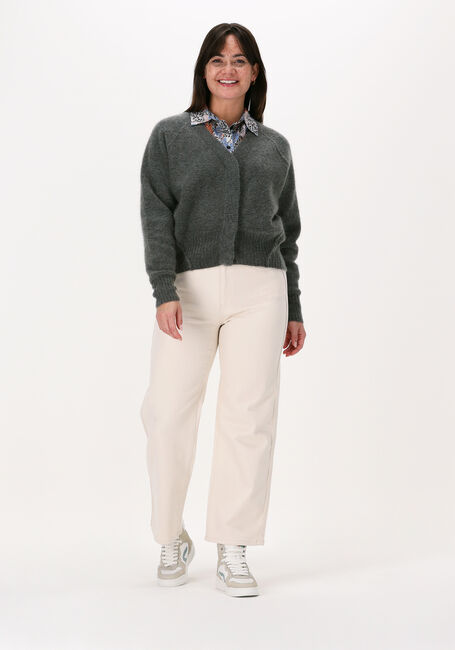 Grijze SECOND FEMALE Vest BROOK KNIT REVERSE BOXY CARDIG - large