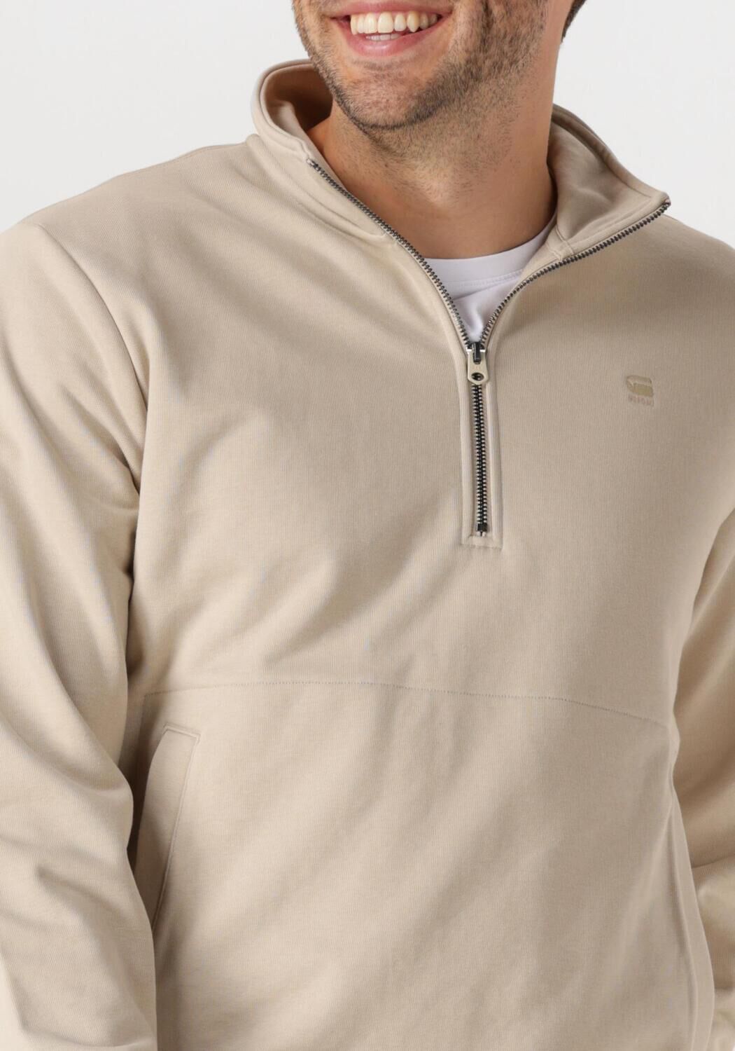 G-STAR RAW Heren Truien & Vesten Nifous Half Zip Sw Zand