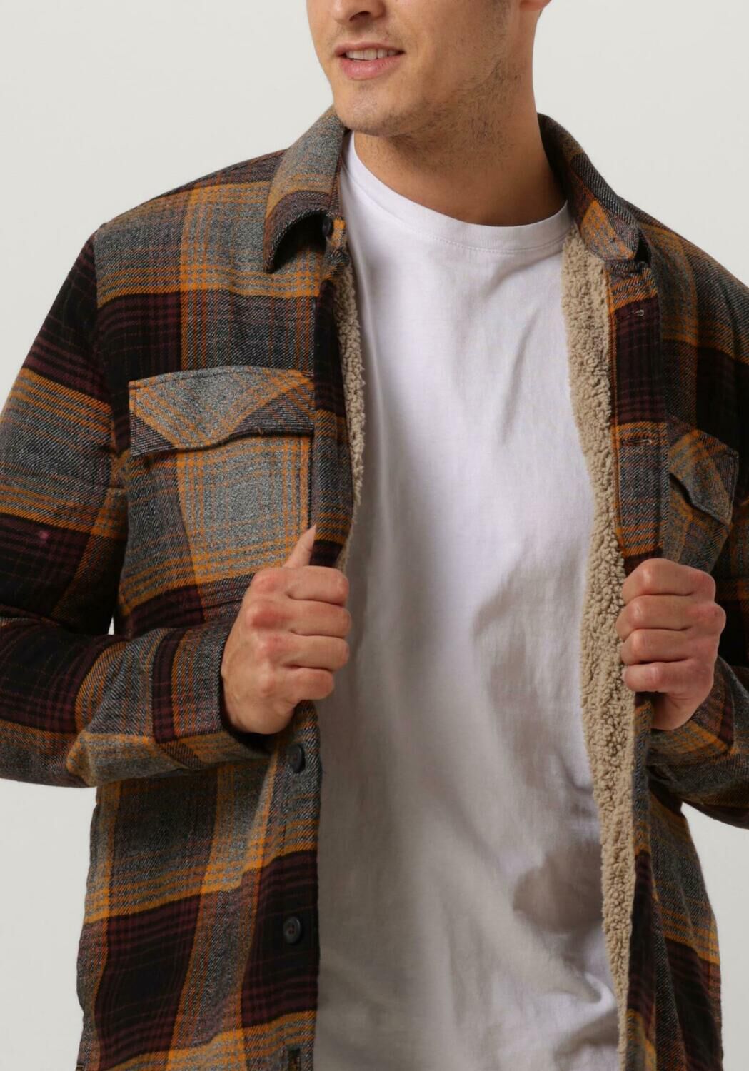 PME LEGEND Heren Overhemden Long Sleeve Shirt Flanel Yarndyed Check With Fur Multi
