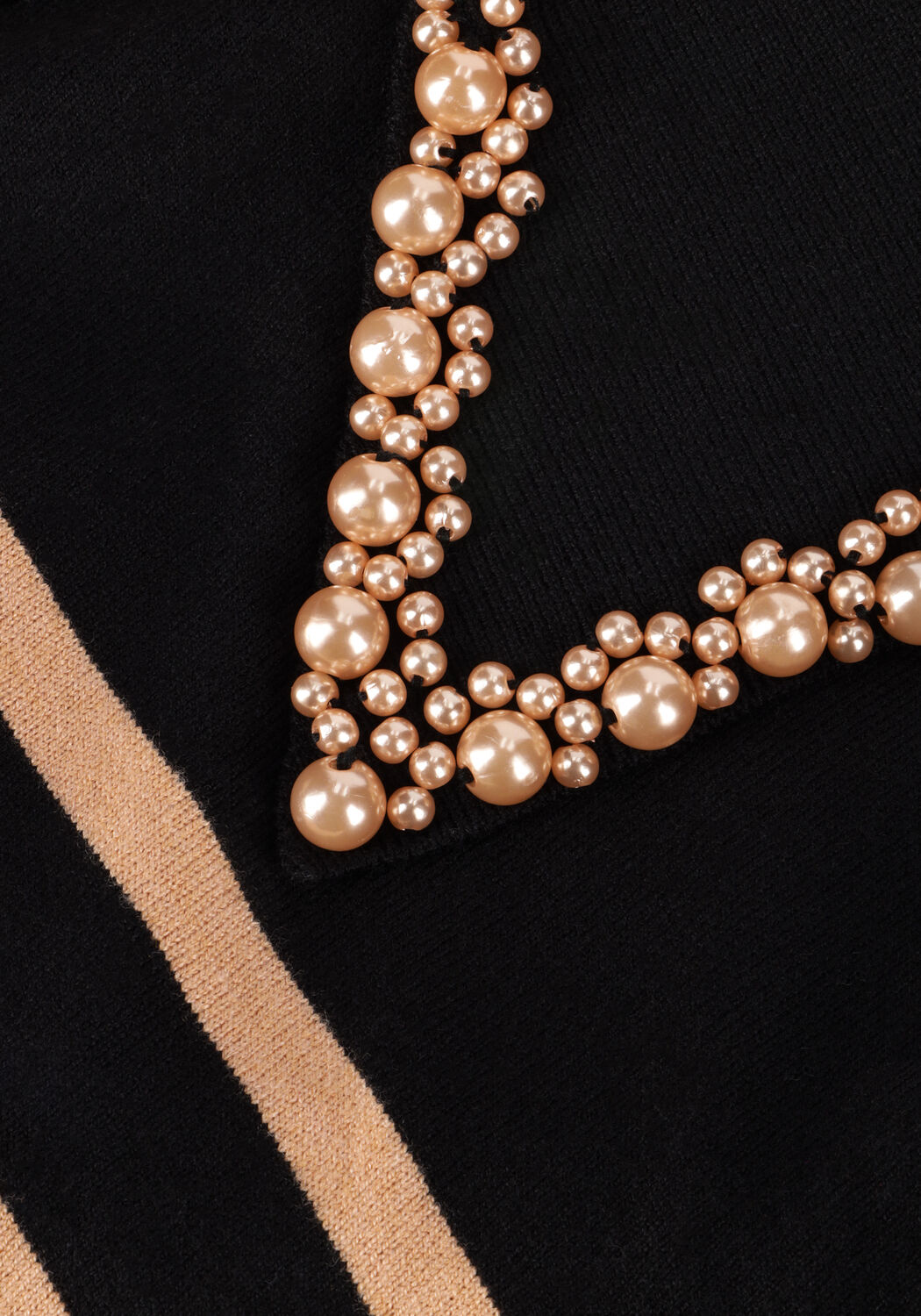 Zwarte LIU JO Trui MAGLIA CHIUSA M/L STRIPES - large