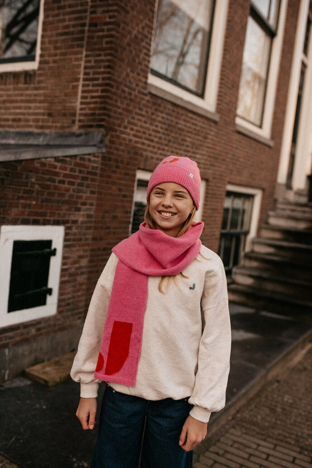 Roze JENEST Sjaal J SCARF - large