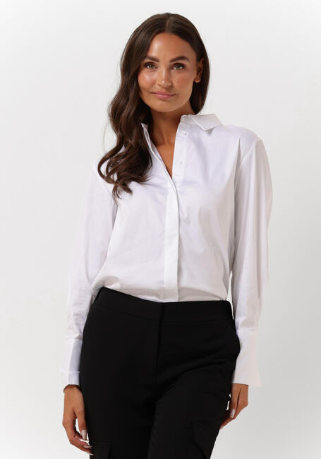 Witte LEVETE ROOM Blouses LR-ISLA SOLID 7 - large
